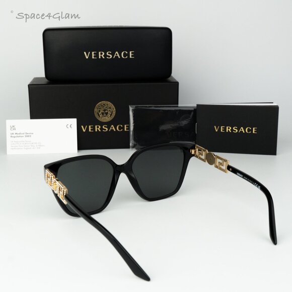 BRAND NEW Versace VE4471B GB1/87 Black Grey Square Women Sunglasses VE 4471B main image 4